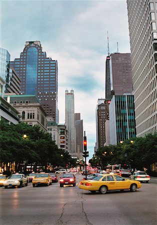 picture of traffic on the road in downtown chicago - Michigan Avenue Chicago, Illinois, USA Stock Photo - Rights-Managed, Code: 700-00096356