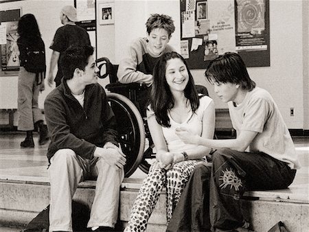 disabled asian people - High School Students Talking Stock Photo - Rights-Managed, Code: 700-00096363