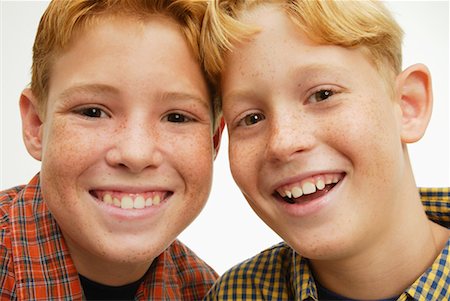Portrait de deux garçons Photographie de stock - Rights-Managed, Code: 700-00096374