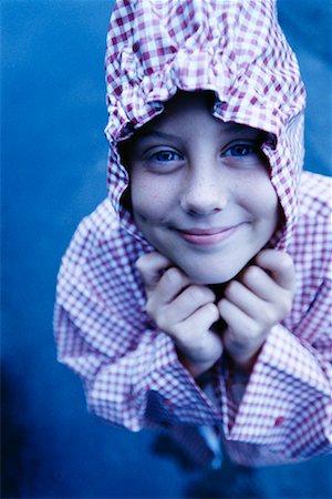 raincoat hood - Child Wearing Raincoat Stock Photo - Rights-Managed, Code: 700-00096487