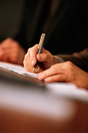 pen two hands - Businessman Writing Stock Photo - Rights-Managed, Code: 700-00096735