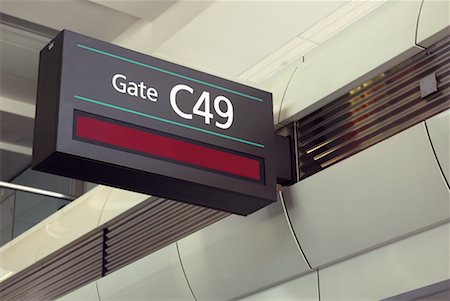 Airport Gate Sign Stock Photo - Rights-Managed, Code: 700-00097900
