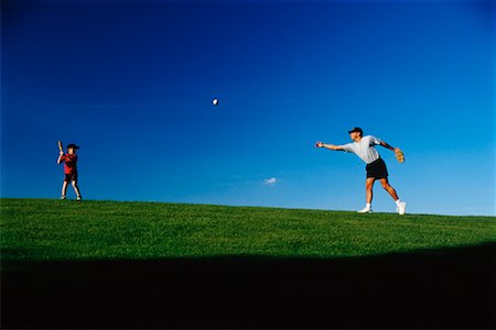 Father and Son Playing Baseball Stock Photo - Rights-Managed, Code: 700-00098157