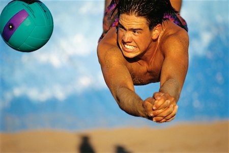 diving (not water) - Beach Volleyball Foto de stock - Con derechos protegidos, Código: 700-00098194