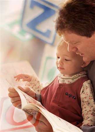 father daughter blocks - Father Reading to Child Stock Photo - Rights-Managed, Code: 700-00098387