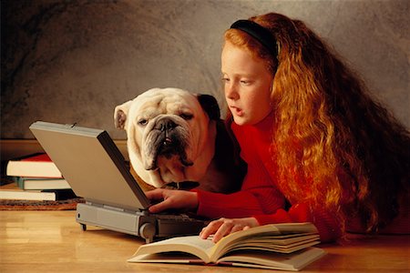 simsearch:700-00014462,k - Girl Studying Stock Photo - Rights-Managed, Code: 700-00098478