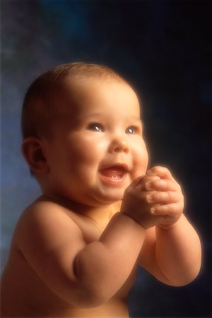 photos of little girl praying - Portrait of Baby Stock Photo - Rights-Managed, Code: 700-00098483