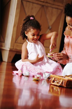 family tea time - Mother and Daughter Having Tea Party Stock Photo - Rights-Managed, Code: 700-00098836