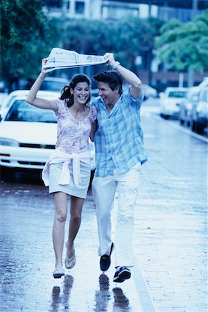 Couple in Rain Stock Photo - Rights-Managed, Code: 700-00090323