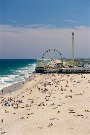 summer in new jersey beach - Beach and Amusement Park Seaside Heights, New Jersey, USA Stock Photo - Rights-Managed, Code: 700-00090499