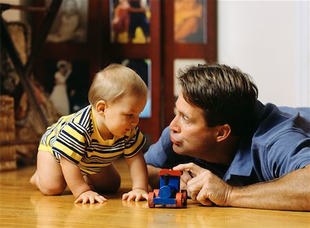dad crawling - Father and Child Playing Stock Photo - Rights-Managed, Code: 700-00090536