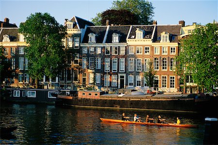 european canal boat rower - Amstel River Amsterdam, The Netherlands Stock Photo - Rights-Managed, Code: 700-00090580