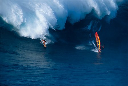Windsurfers Maui, Hawaii, USA Stock Photo - Rights-Managed, Code: 700-00091184