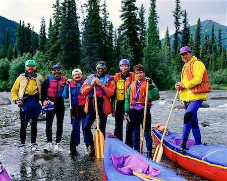 Canoeists, Hess River Yukon, Canada Stock Photo - Rights-Managed, Code: 700-00091195
