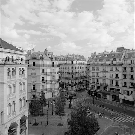 paris in black and white - Residential Area Paris, France Stock Photo - Rights-Managed, Code: 700-00092708