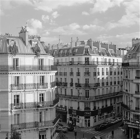 paris in black and white - Residential Area Paris, France Stock Photo - Rights-Managed, Code: 700-00092709