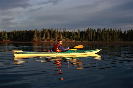 Man in Canoe Stock Photo - Rights-Managed, Code: 700-00092955