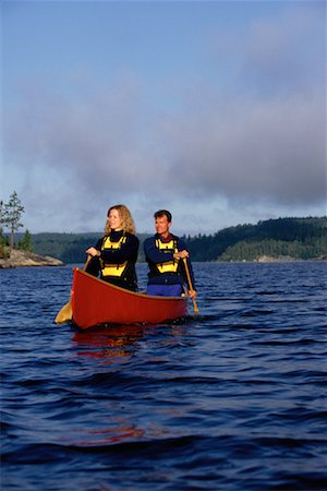 simsearch:700-00071225,k - Couple Canoeing Stock Photo - Rights-Managed, Code: 700-00092961