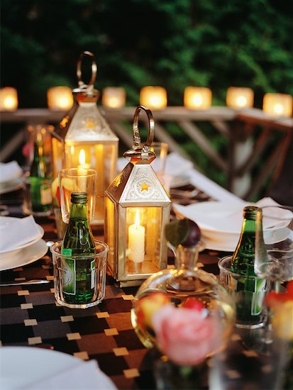 Dinner Table Stock Photo - Premium Rights-Managed, Artist: Michael Alberstat, Image code: 700-00093994