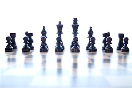 simsearch:700-00154388,k - Chess Pieces on Board Stock Photo - Rights-Managed, Code: 700-00154389