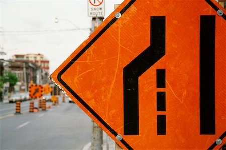 road sign, canada - Construction Sign Stock Photo - Rights-Managed, Code: 700-00156397