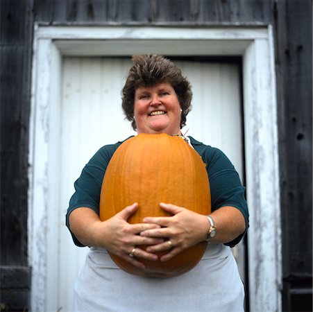 Woman with Pumpkin Fotografie stock - Rights-Managed, Codice: 700-00156601