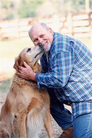 Man with Dog Stock Photo - Rights-Managed, Code: 700-00156971