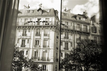 paris sepia - View of Building from Window Paris, France Stock Photo - Rights-Managed, Code: 700-00157694