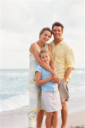 Portrait of Young Parents with Daughter on Beach Stock Photo - Rights-Managed, Code: 700-00157811