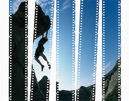 Rock Climbing Through Film Strips Milk River Canyon Alberta, Canada Stock Photo - Rights-Managed, Code: 700-00157973