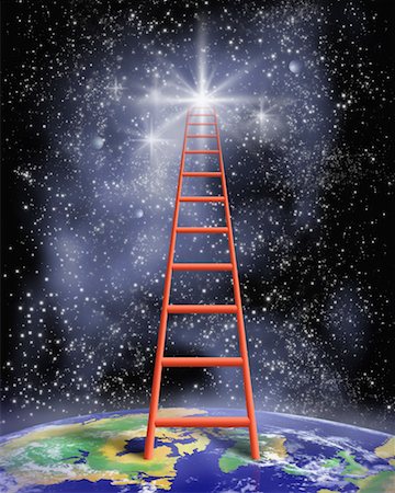 Ladder from Earth to Stars Stock Photo - Rights-Managed, Code: 700-00157996
