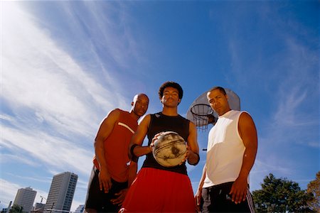 Portrait of Men on Basketball Court Stock Photo - Rights-Managed, Code: 700-00158073