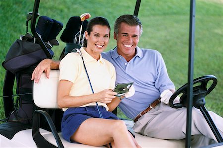 simsearch:700-00036910,k - Portrait of Mature Couple in Golfcart Foto de stock - Con derechos protegidos, Código: 700-00158136