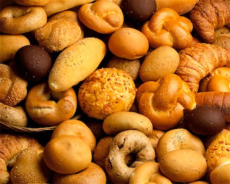 sesame bagel - Assortment of Bread Foto de stock - Con derechos protegidos, Código: 700-00158305