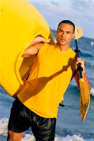 portrait and kayak - Portrait of Man with Kayak Stock Photo - Rights-Managed, Code: 700-00158539