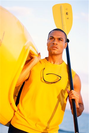 portrait and kayak - Portrait of Man with Kayak Stock Photo - Rights-Managed, Code: 700-00158540