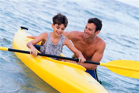 Father and Son Kayaking Stock Photo - Rights-Managed, Code: 700-00158559