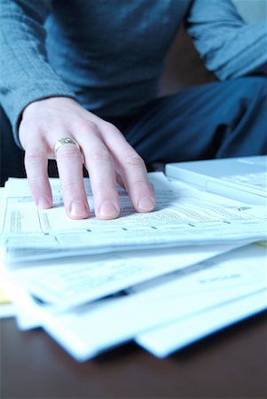 pile hands bussiness - Man's Hand on Pile of Papers Stock Photo - Rights-Managed, Code: 700-00159013