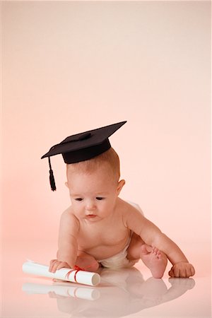 smart boy with diploma - Portrait of a Baby Stock Photo - Rights-Managed, Code: 700-00159297