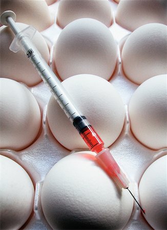 simsearch:700-00030559,k - Eggs and Hypodermic Needle Stock Photo - Rights-Managed, Code: 700-00159911