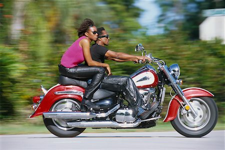 Couple on a Motorcycle Fotografie stock - Rights-Managed, Codice: 700-00159925