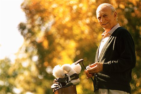 Mature Man on Golf Course Stock Photo - Rights-Managed, Code: 700-00150666