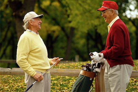 Two Mature Men Talking on Golf Course Stock Photo - Rights-Managed, Code: 700-00150684