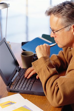 simsearch:700-00150702,k - Man Working on Laptop Stock Photo - Rights-Managed, Code: 700-00150698