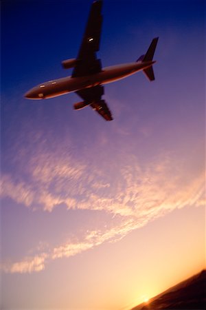 Airplane at Dusk Stock Photo - Rights-Managed, Code: 700-00150911