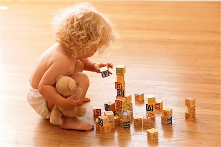 Toddler Playing With Building Blocks Stock Photo - Rights-Managed, Code: 700-00151824