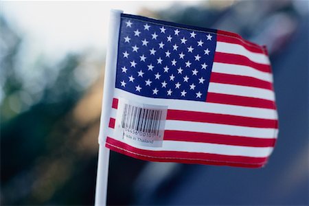 Amerikanische Flagge mit Barcode Stockbilder - Lizenzpflichtiges, Bildnummer: 700-00152585