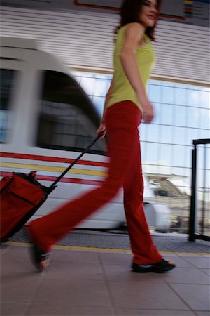 Woman in Train Station Stock Photo - Rights-Managed, Code: 700-00152775