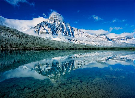 simsearch:700-00588714,k - Mount Chephren, Waterfowl Lake Banff National Park Alberta, Canada Fotografie stock - Rights-Managed, Codice: 700-00152857