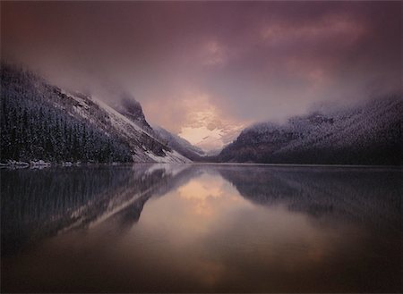 simsearch:700-00002357,k - Victoria Glacier at Dawn Lake Louise, Banff National Park Alberta, Canada Stock Photo - Rights-Managed, Code: 700-00152850